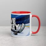 I Love Hockey Fun Hockey Coffee Cup - Image 9