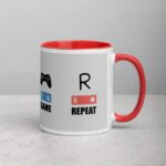 Eat, Sleep, Game, Repeat Gamer Coffee Mug - Image 9
