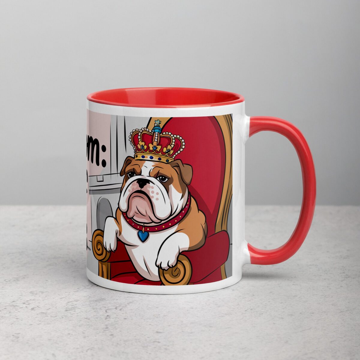 Bulldog Mom: Queen of Snuggles Coffee Mug - Image 9