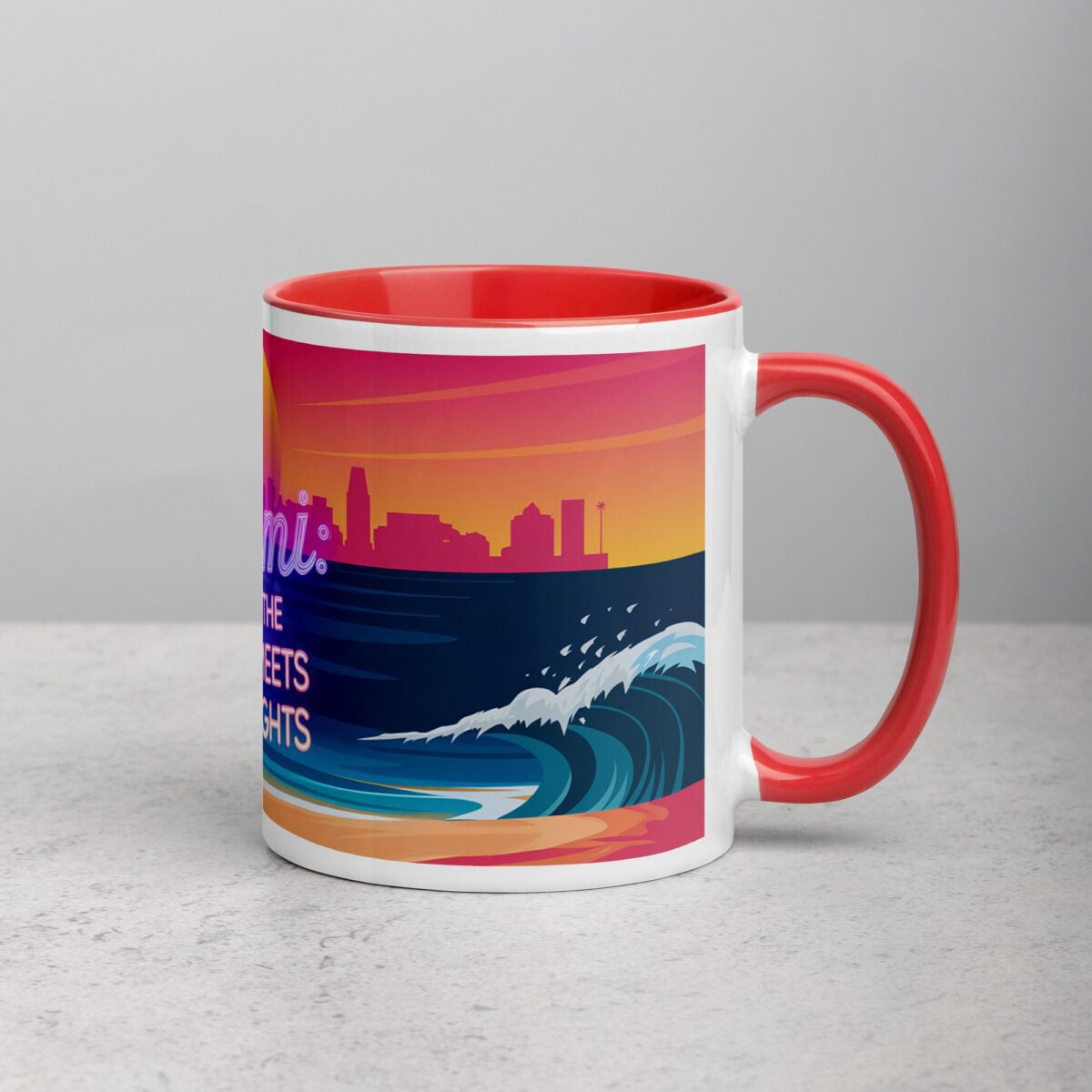 Miami: Where the Ocean Meets the Neon Lights Coffee Mug - Image 9
