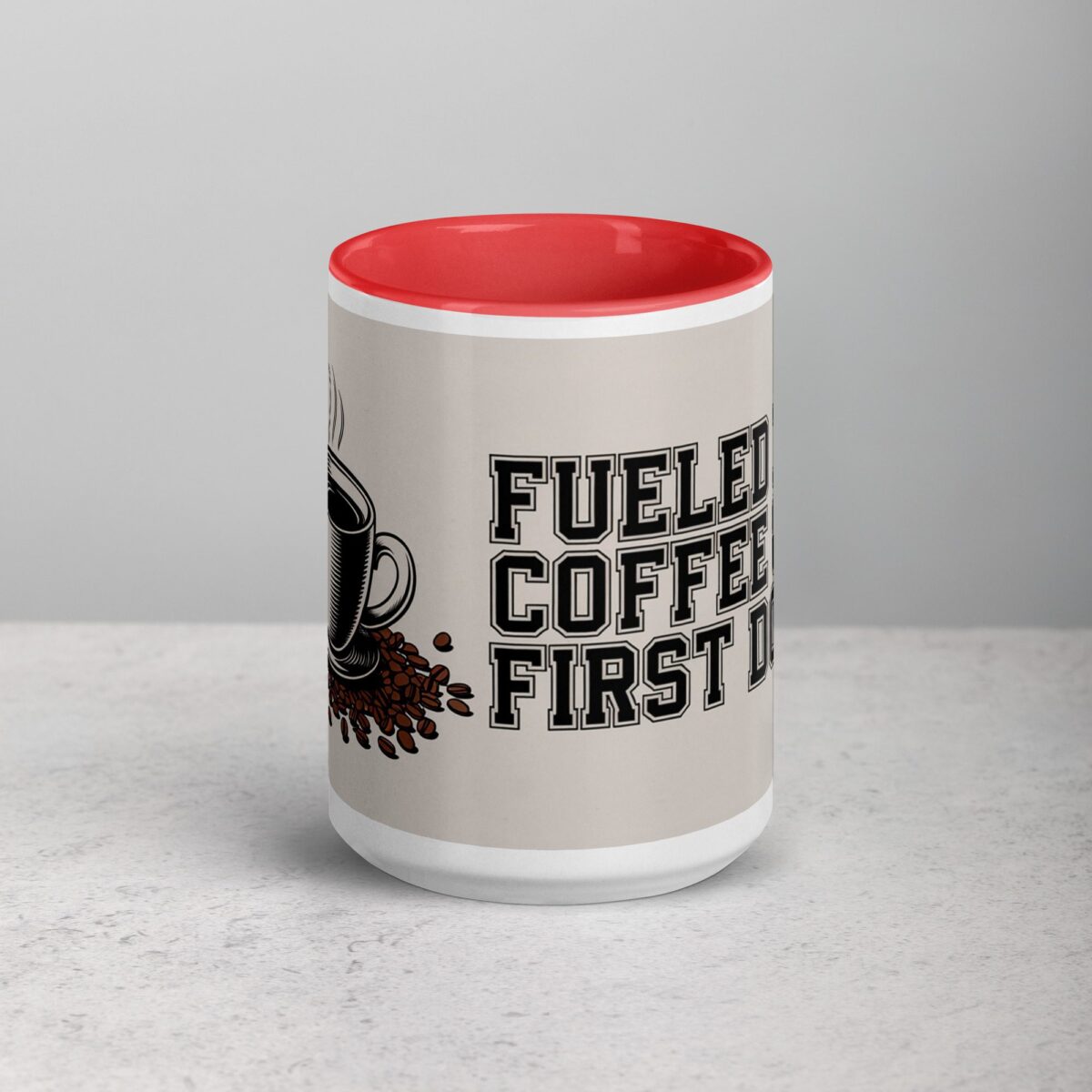 Fueled by Coffee & First Downs Football Mug - Image 10