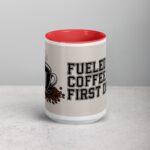 Fueled by Coffee & First Downs Football Mug - Image 10