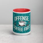 Offense, Defense, Coffee First Football Mug - Image 10