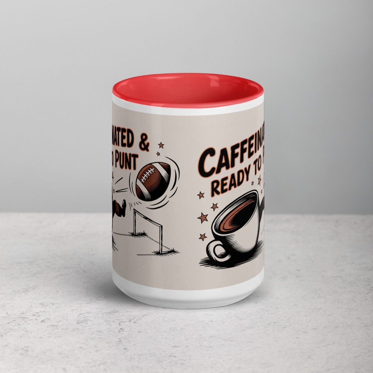 Caffeinated & Ready to Punt Football Mug - Image 10