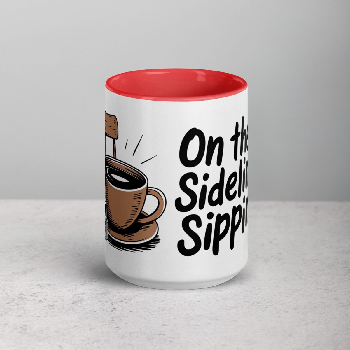 On the Sidelines Sippin’ Football Coffee Mug & Tea Cup - Image 10