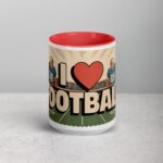I Love Football Retro Coffee Mug & Tea Cup - Image 10