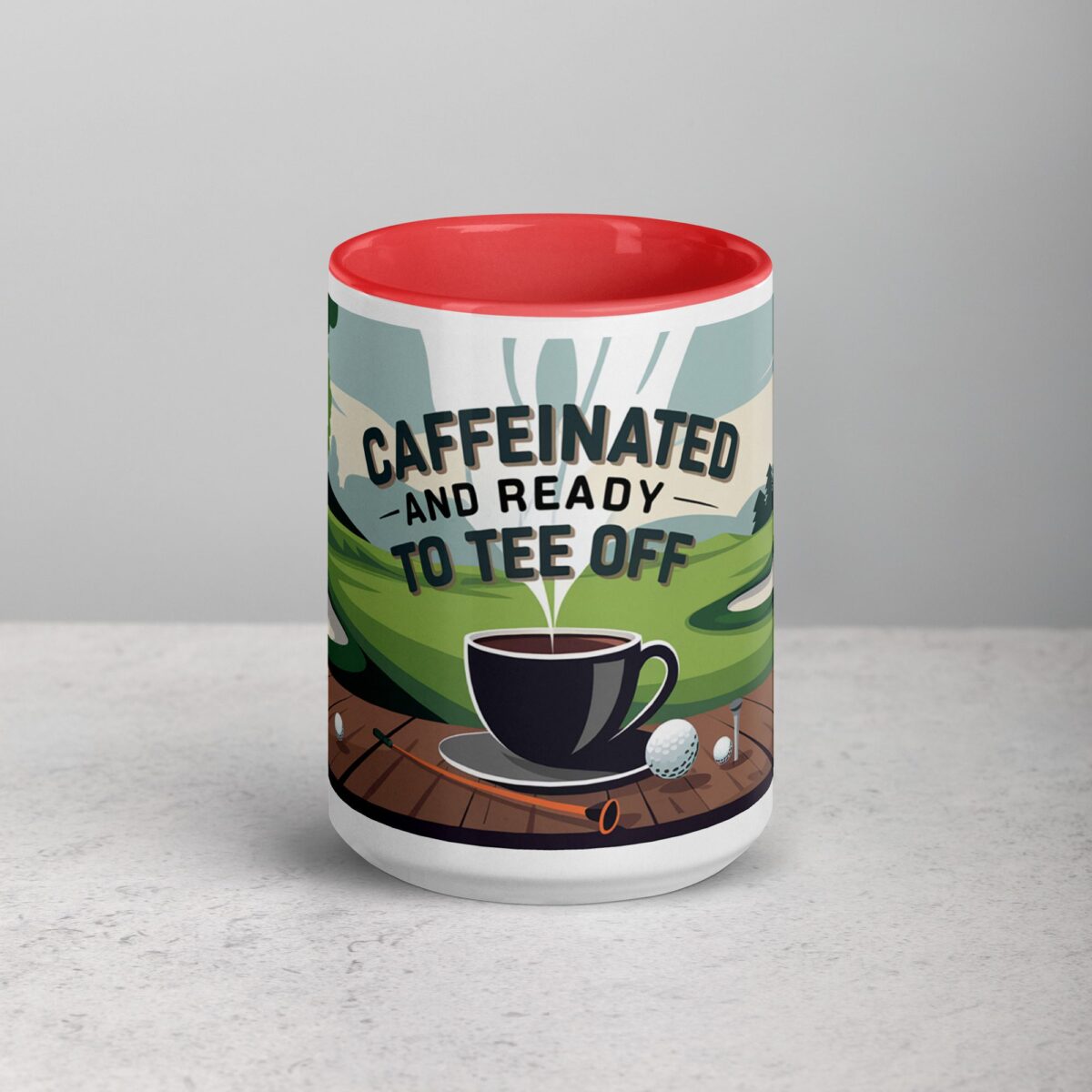 Caffeinated and Ready to Tee Off Golf Mug - Image 10