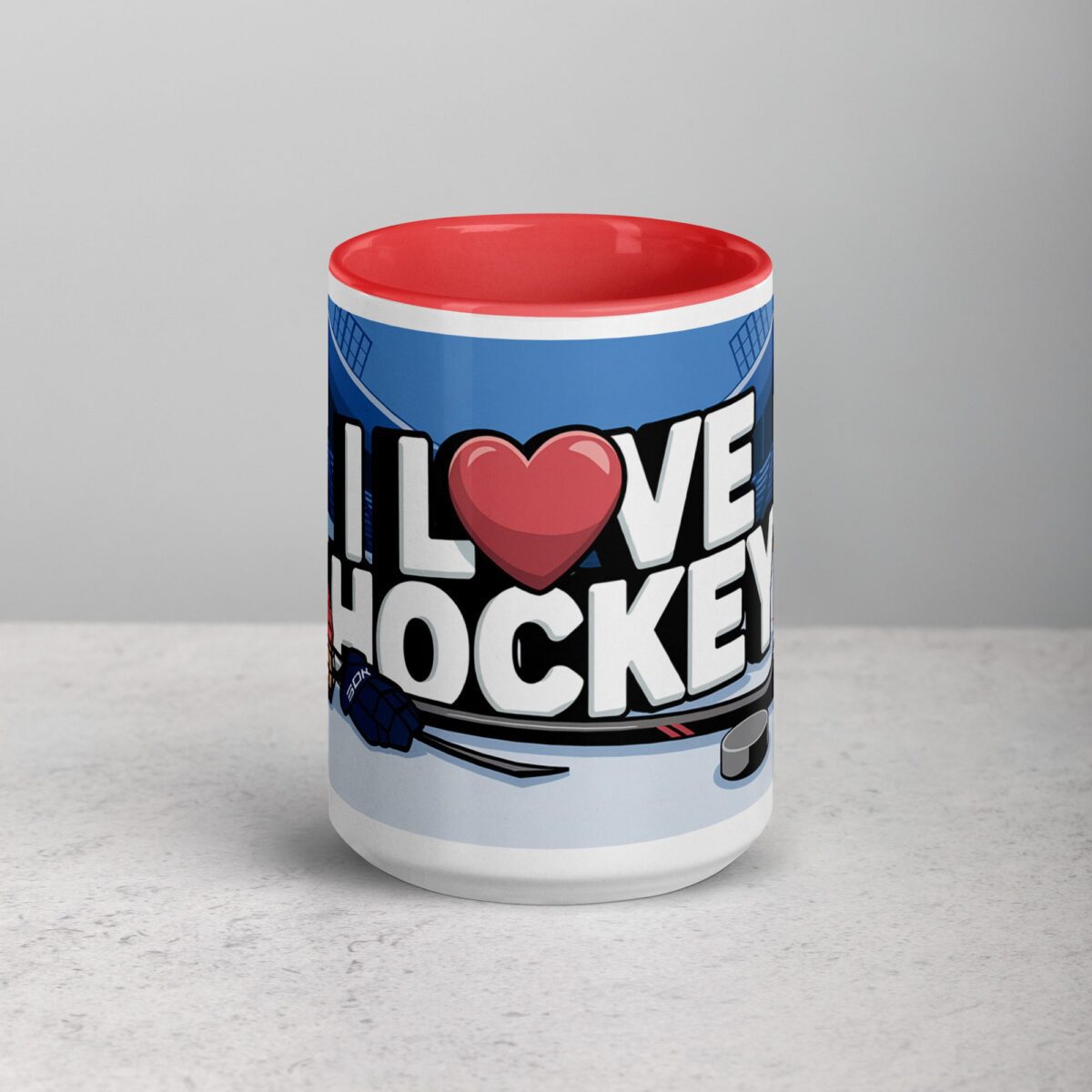 I Love Hockey Fun Hockey Coffee Cup - Image 10