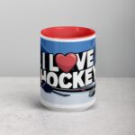 I Love Hockey Fun Hockey Coffee Cup - Image 10
