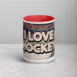 I Love Hockey Retro Hockey Coffee Cup - Image 10