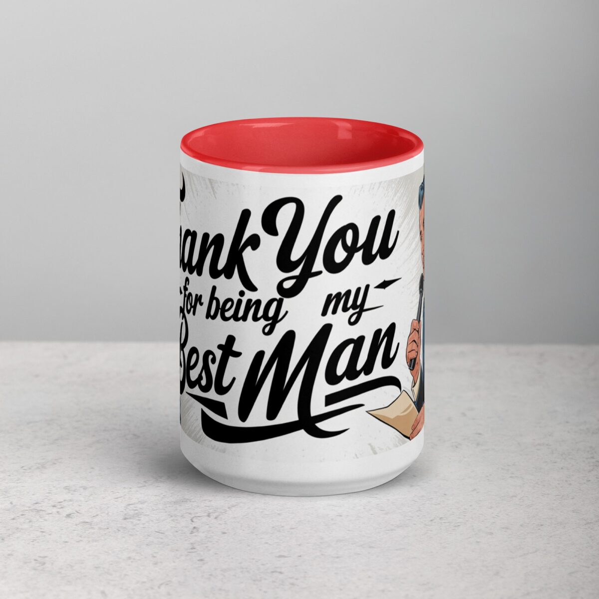 Retro Thank You Best Man Coffee Mug & Tea Cup - Image 10