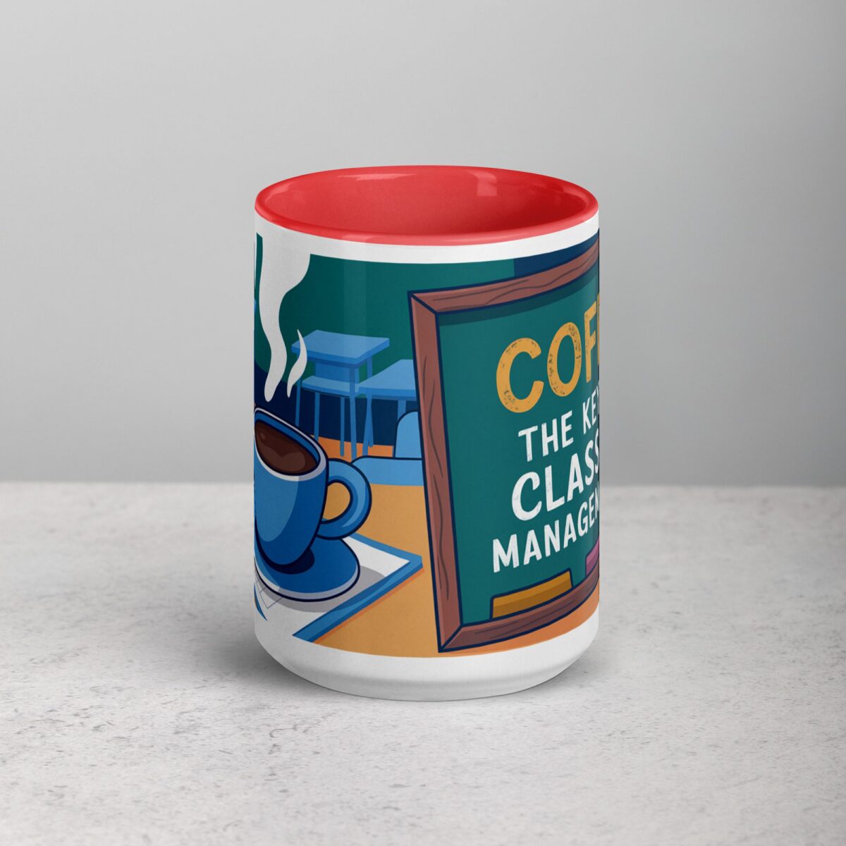 Coffee: The Key to My Classroom Management Plan Teachers Mug - Image 10