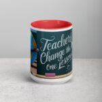 Teachers Change the World One Lesson at a Time Mug - Image 10