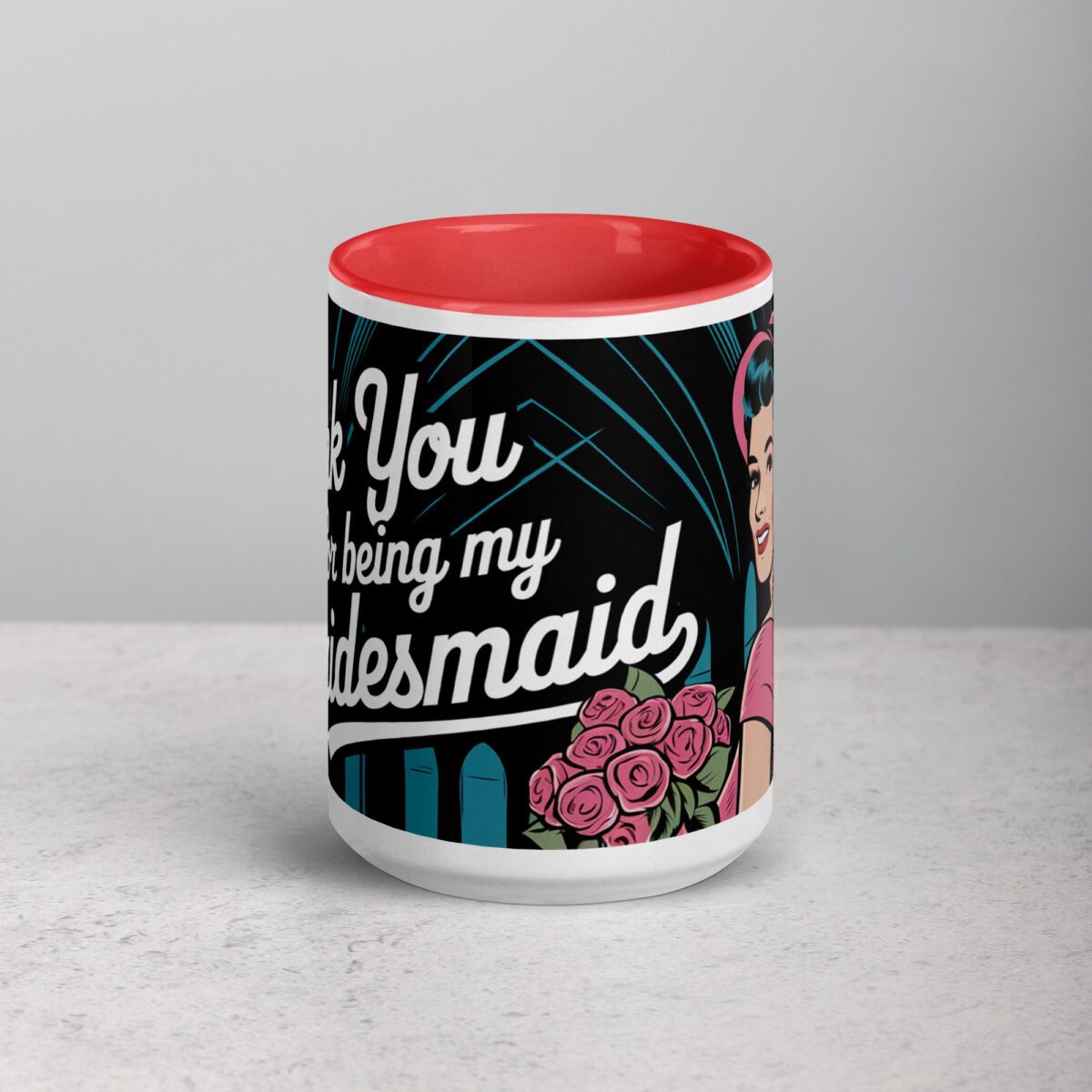 Thank You for Being My Bridesmaid Retro Coffee Mug - Image 10