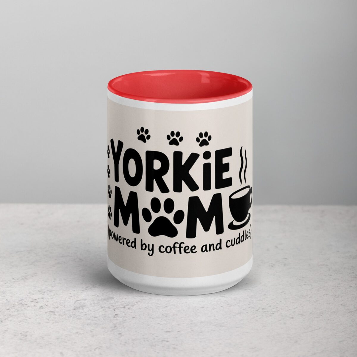 Yorkie Mom Text Coffee Mug & Tea Cup - Image 10