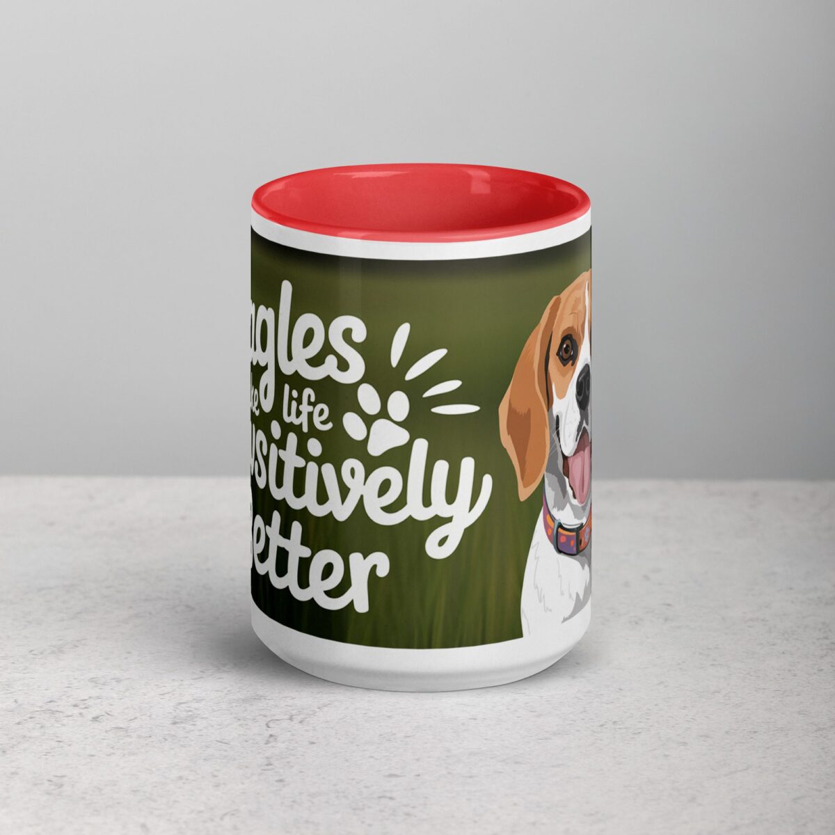 Beagles Make Life Pawsitively Better Coffee Mug - Image 10