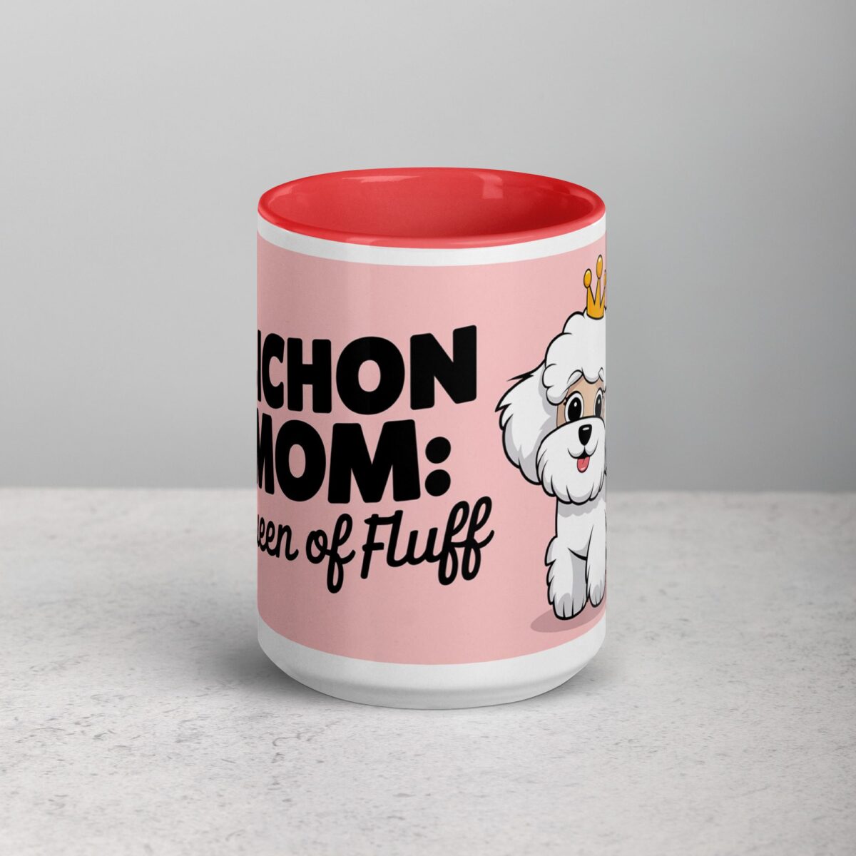 Bichon Mom: Queen of Fluff Coffee Mug - Image 10