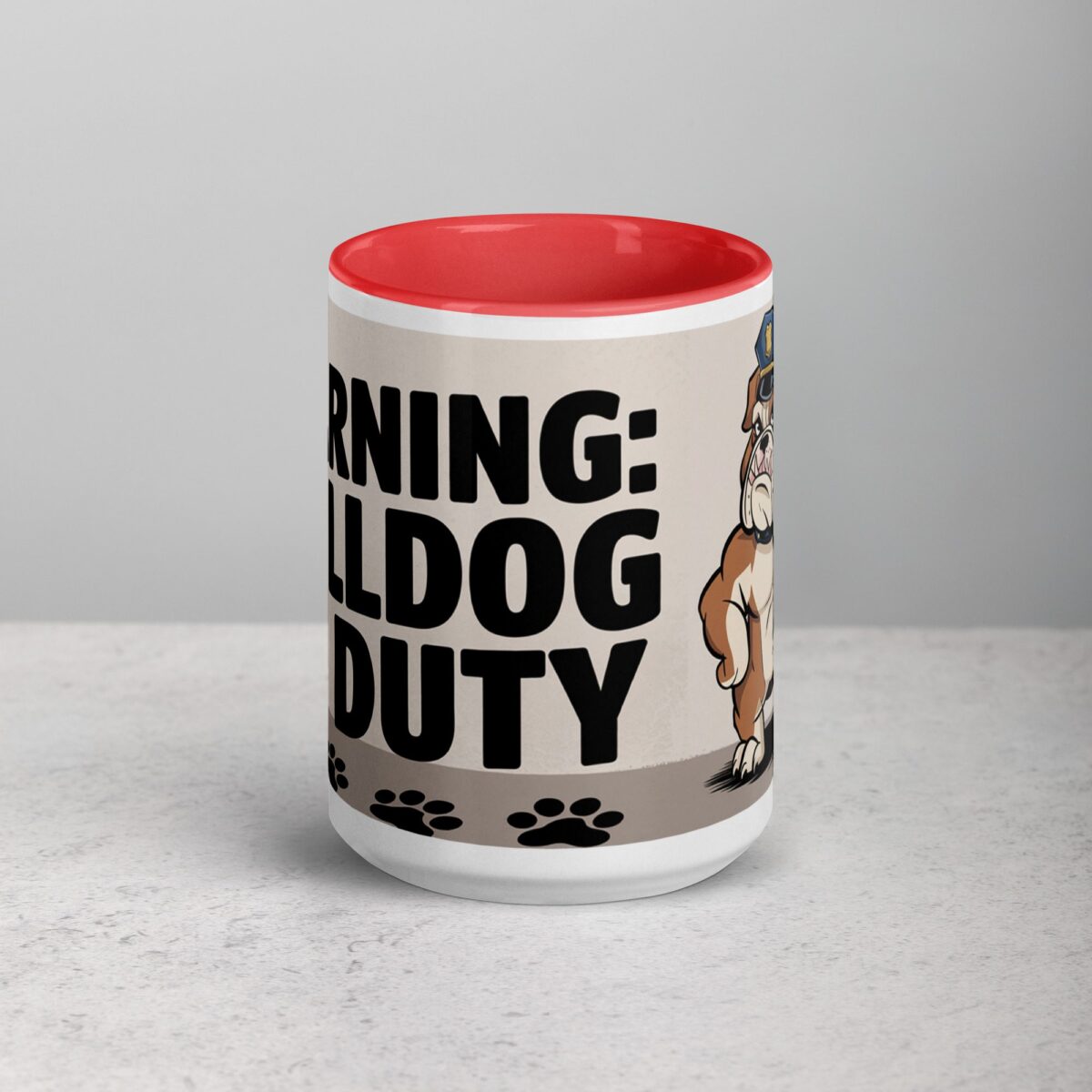 Warning: Bulldog on Duty Coffee Mug - Image 10