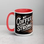 My Coffee Game is Strong Football Mug - Image 11