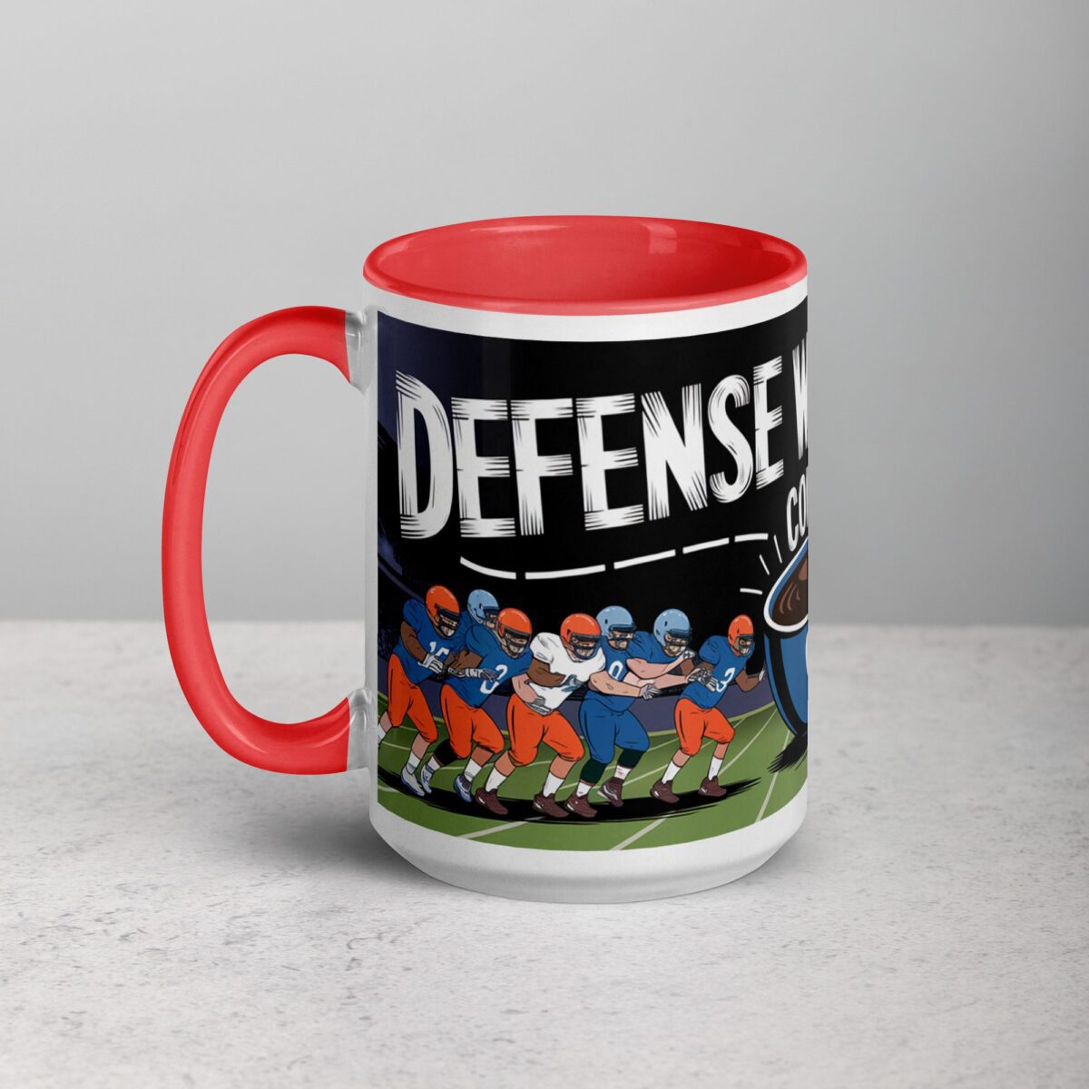 Defense Wins Games, Coffee Starts Days Football Mug - Image 11