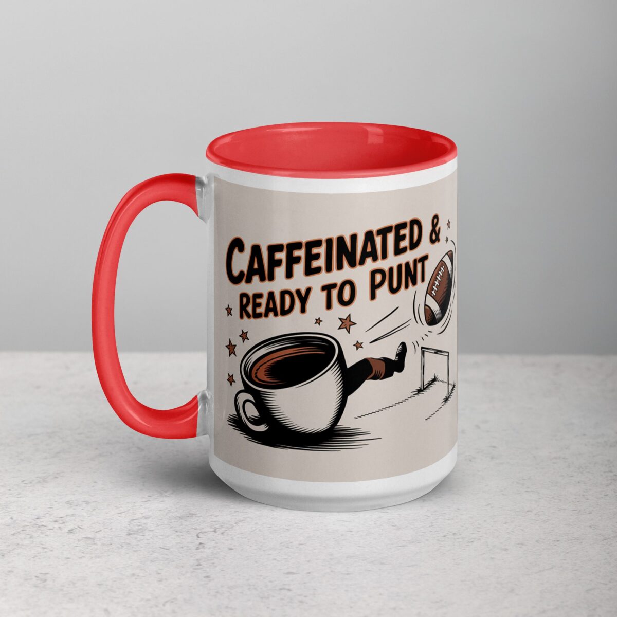 Caffeinated & Ready to Punt Football Mug - Image 11