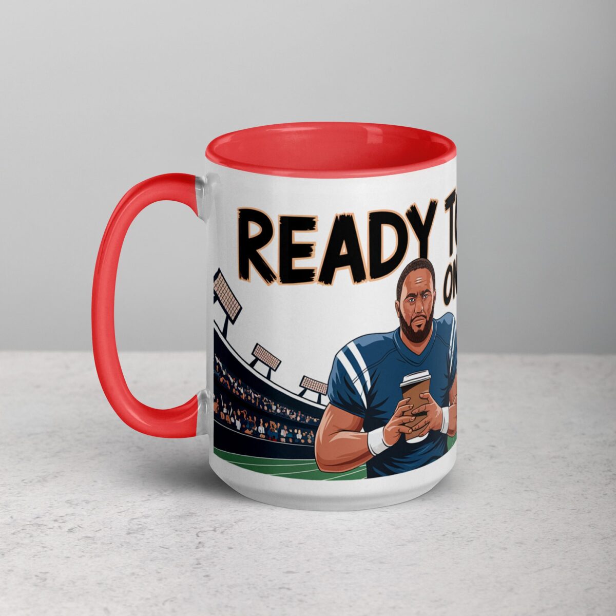 Ready to Pass… on Decaf Football Coffee Mug - Image 11