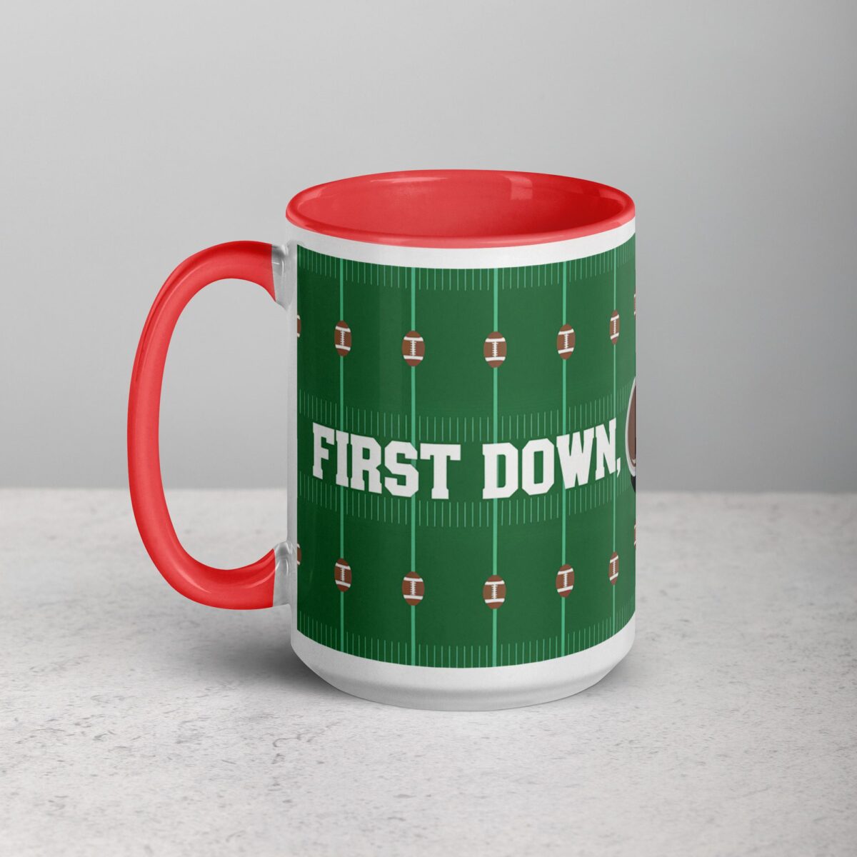 First Down, First Sip Football Coffee Mug - Image 11