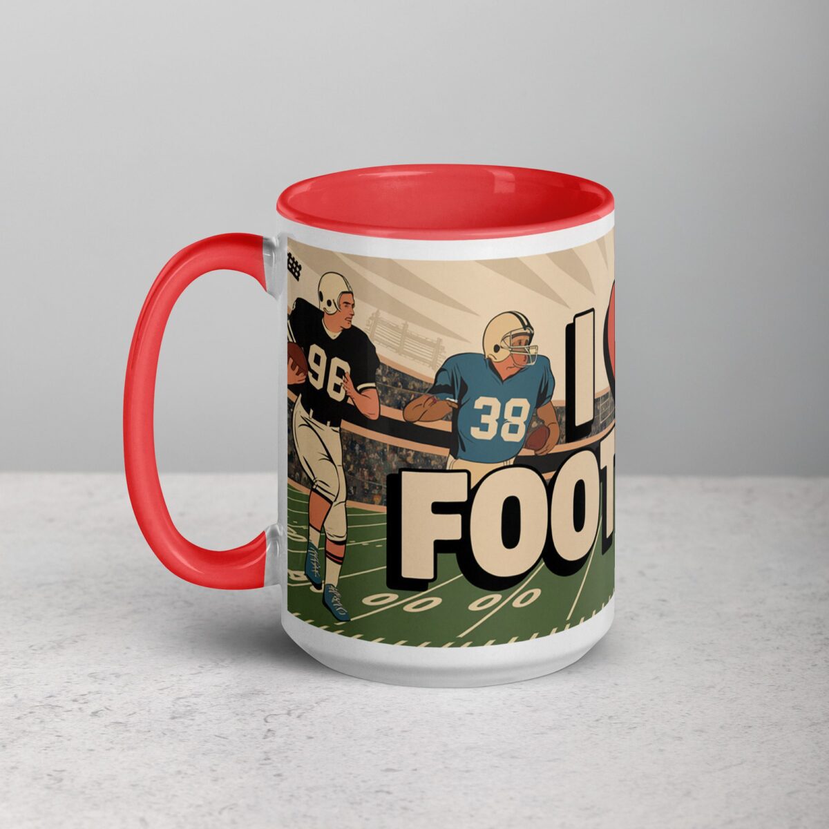 I Love Football Retro Coffee Mug & Tea Cup - Image 11
