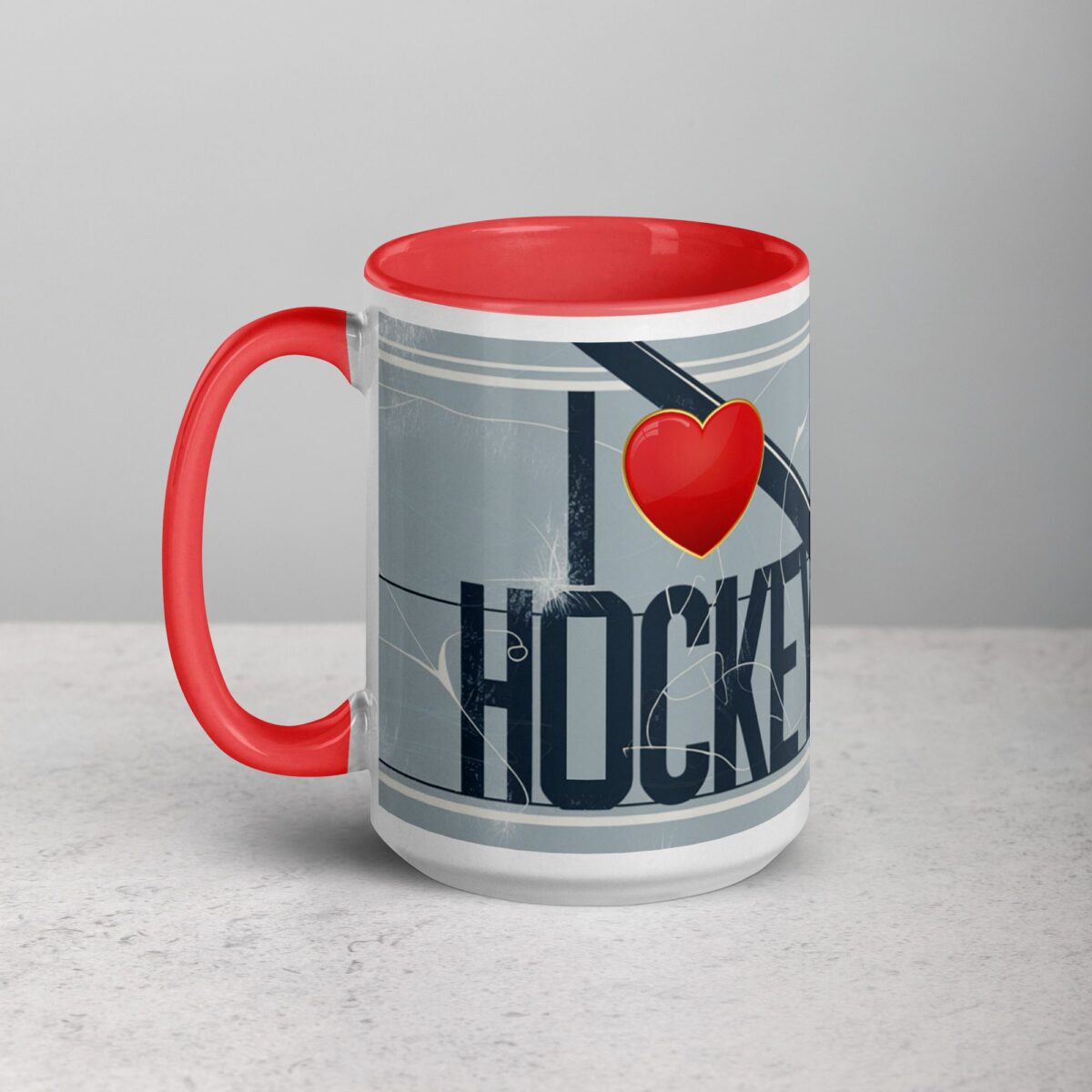 I Love Hockey Elegant Hockey Coffee Cup - Image 11