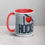 I Love Hockey Elegant Hockey Coffee Cup - Image 11