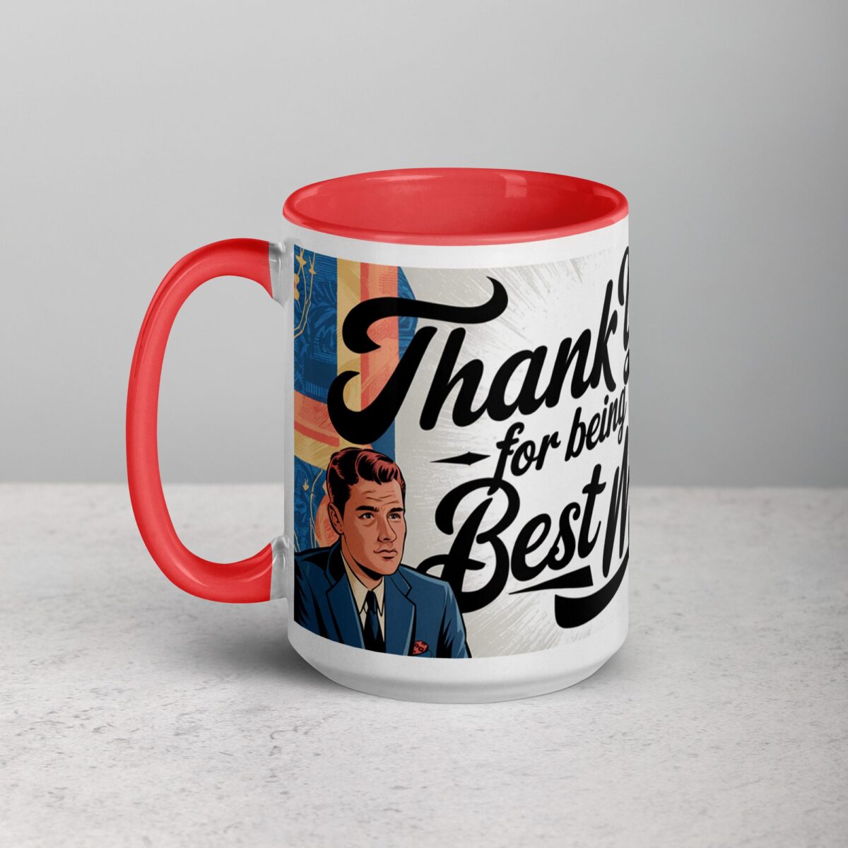 Retro Thank You Best Man Coffee Mug & Tea Cup - Image 11