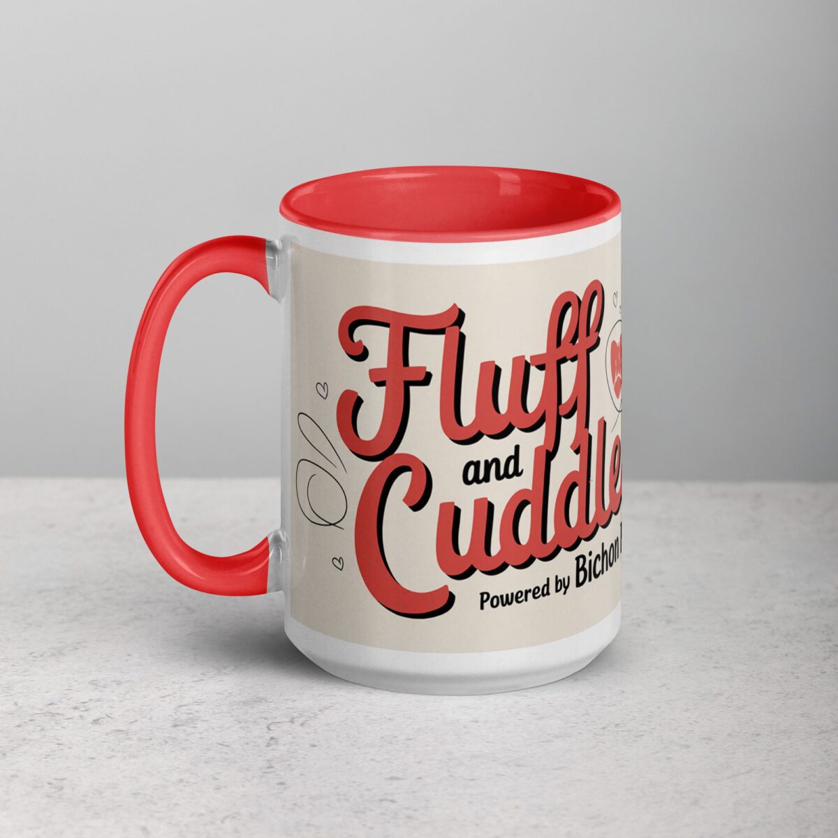 Fluff and Cuddles: Powered by Bichon Frise Coffee Mug - Image 11