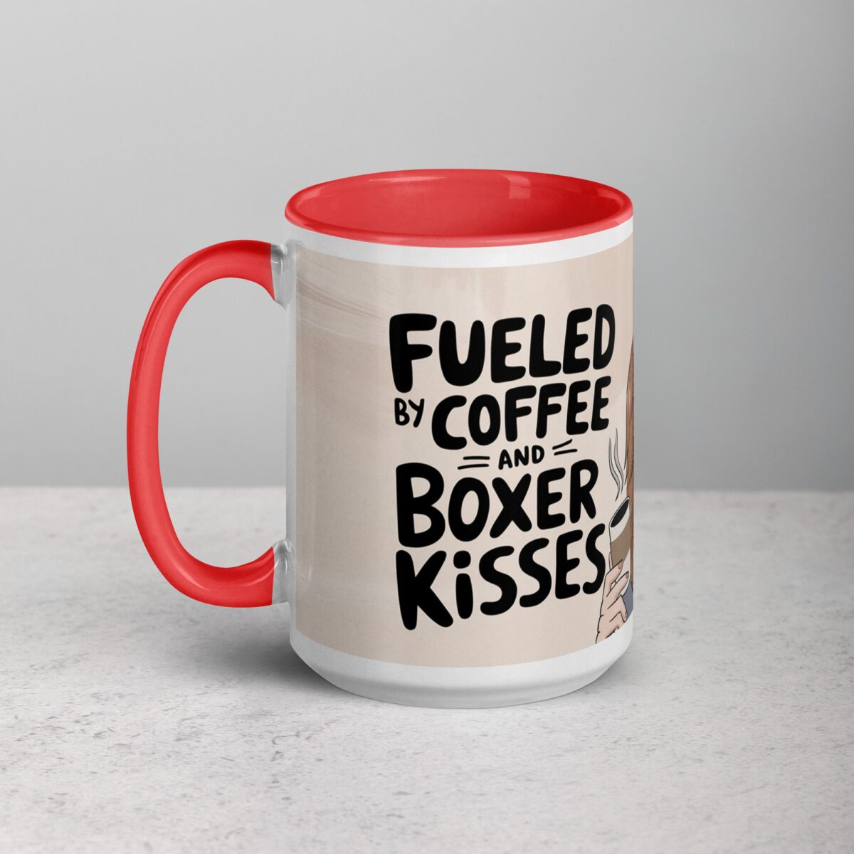 Fueled by Coffee and Boxer Kisses Mug - Image 11