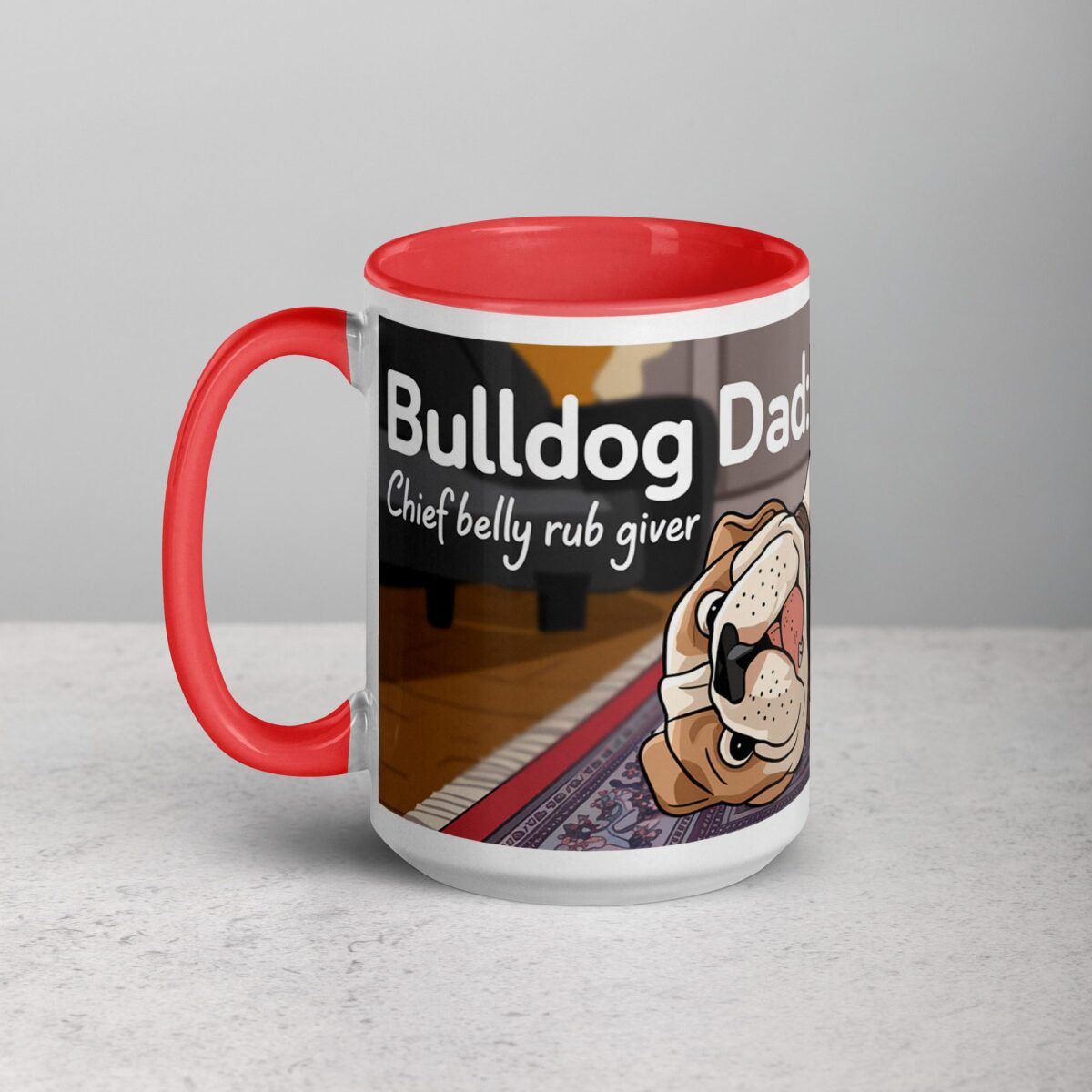 Bulldog Dad: Chief Belly Rub Giver Coffee Mug - Image 11
