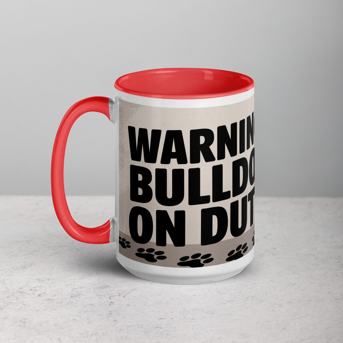 Warning: Bulldog on Duty Coffee Mug - Image 11