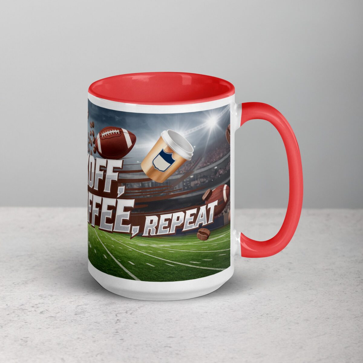 Kickoff, Coffee, Repeat Football Mug - Image 12