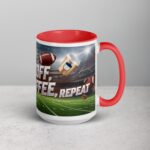 Kickoff, Coffee, Repeat Football Mug - Image 12