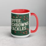 Coffee, Touchdowns & Tackles Football Mug - Image 12