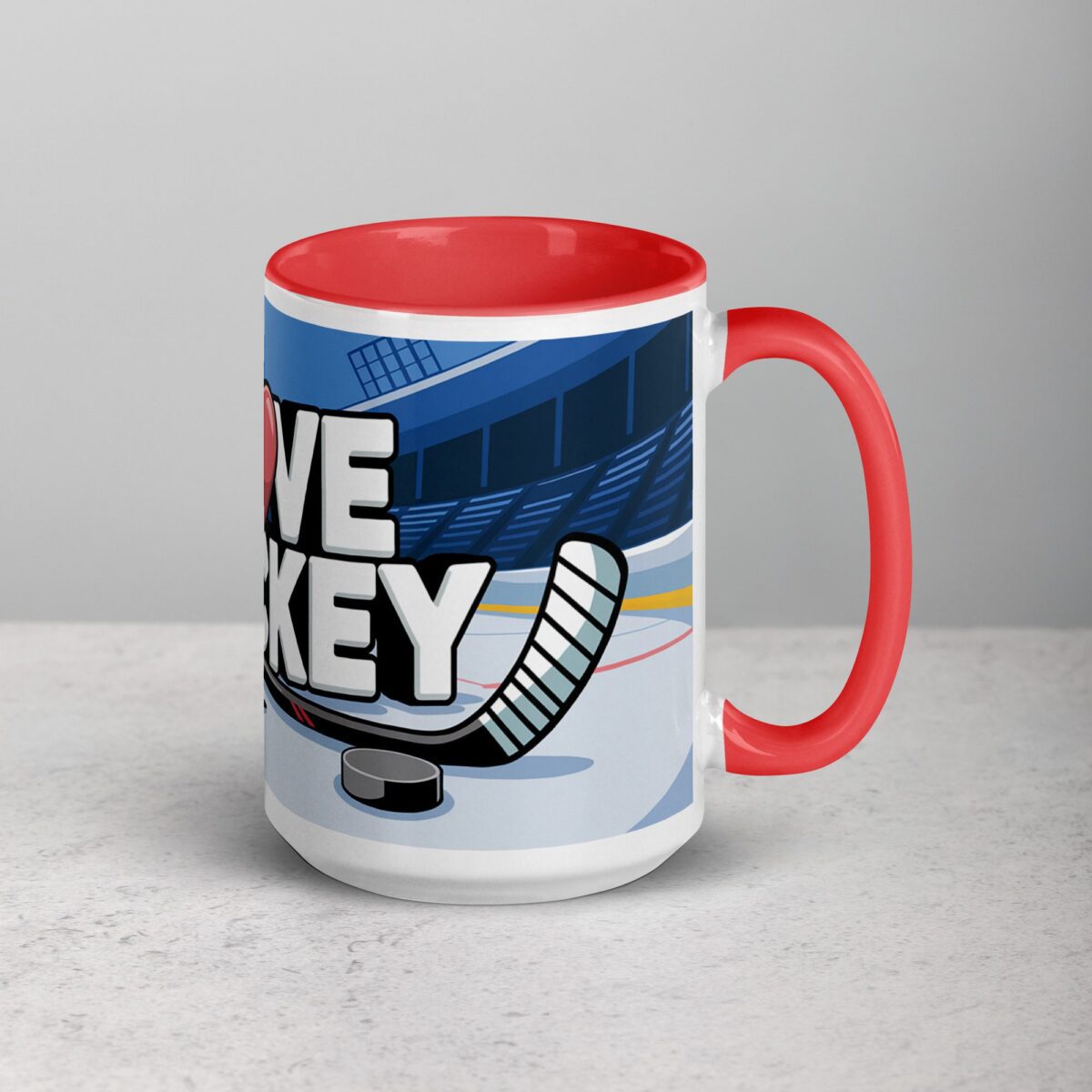 I Love Hockey Fun Hockey Coffee Cup - Image 12