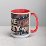I Love Hockey Retro Hockey Coffee Cup - Image 12