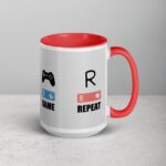 Eat, Sleep, Game, Repeat Gamer Coffee Mug - Image 12