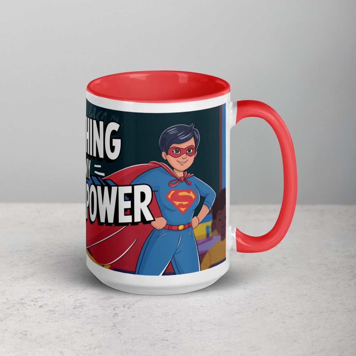 Teaching Is My Superpower Woman Coffee Mug & Tea Cup - Image 12