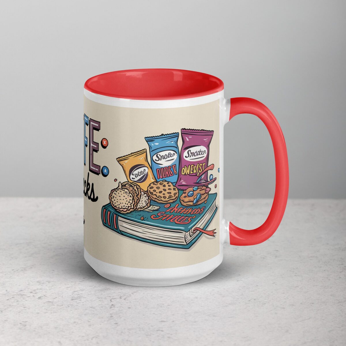 Uncle Life: Fueled by Snacks and Stories Mug - Image 12