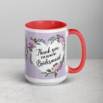 Thank You for Being My Bridesmaid Sophisticated Coffee Mug - Image 12