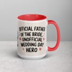 Official Father of the Bride, Unofficial Wedding Day Hero Mug - Image 12