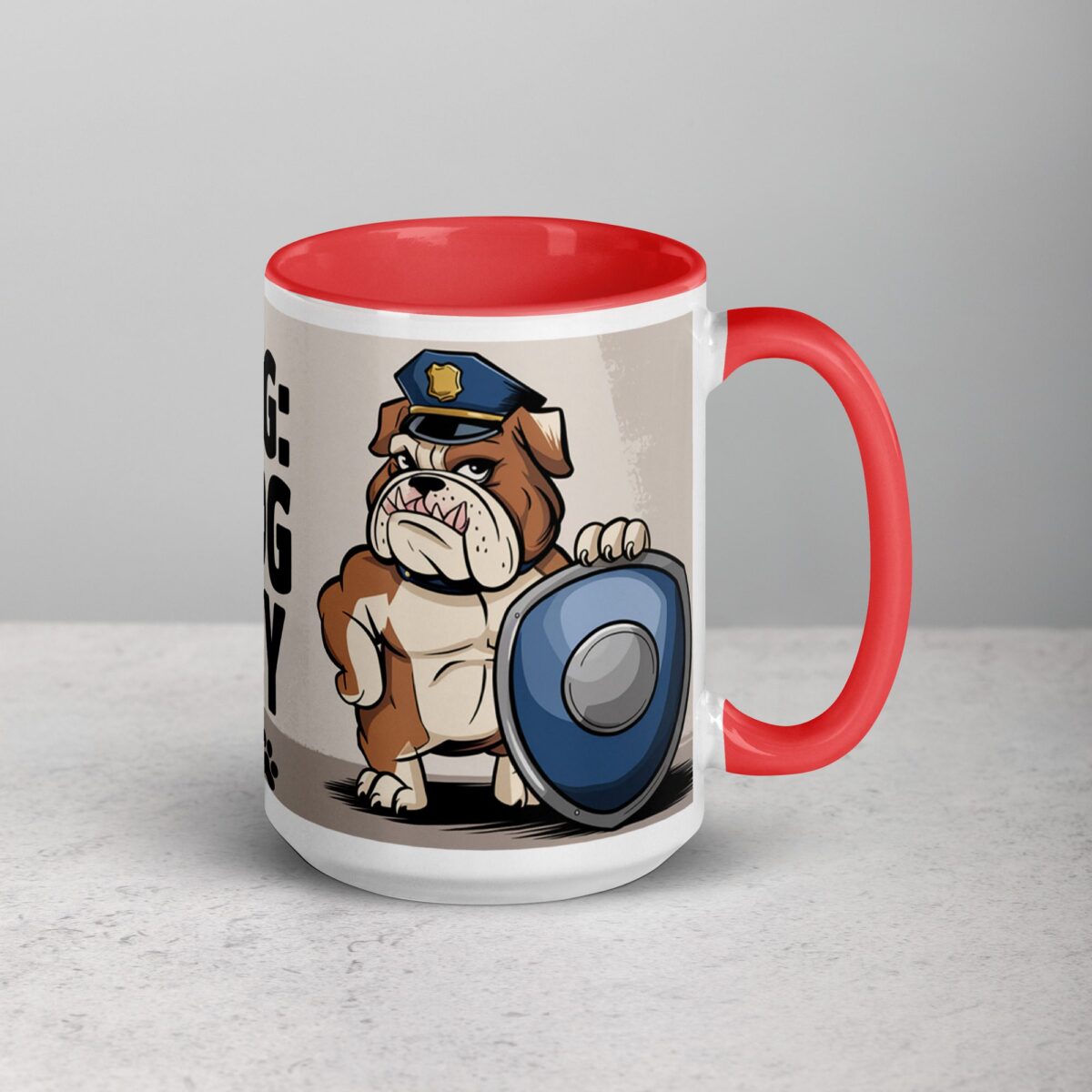 Warning: Bulldog on Duty Coffee Mug - Image 12