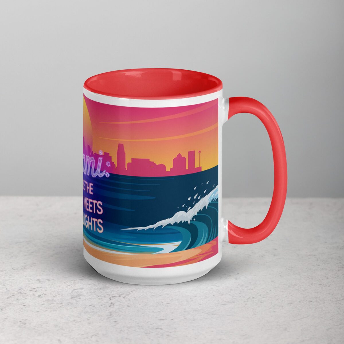 Miami: Where the Ocean Meets the Neon Lights Coffee Mug - Image 12