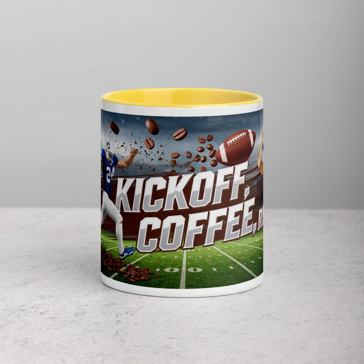 Kickoff, Coffee, Repeat Football Mug - Image 19