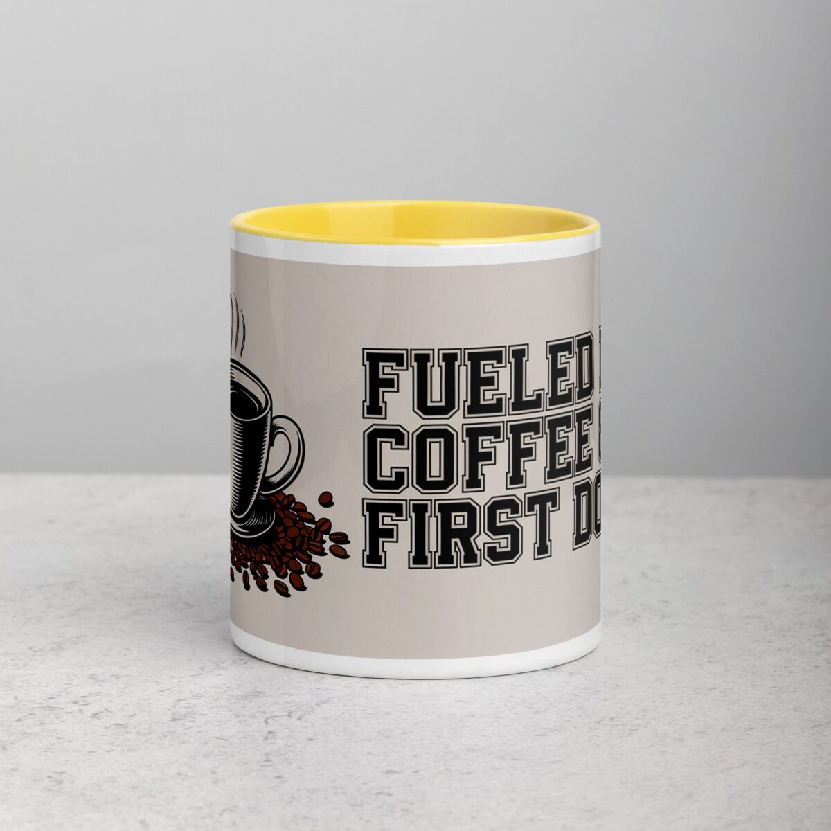 Fueled by Coffee & First Downs Football Mug - Image 19