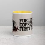 Fueled by Coffee & First Downs Football Mug - Image 19